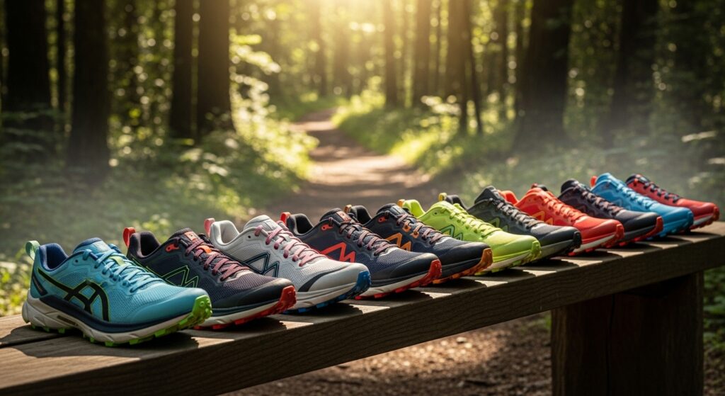 Collection chaussures trail différents drops - guide choix