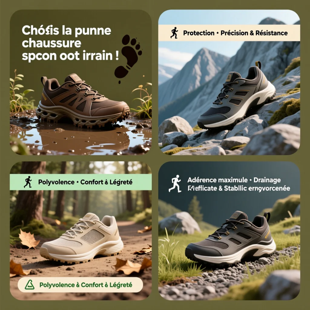 Guide des chaussures de trail selon le type de terrain
