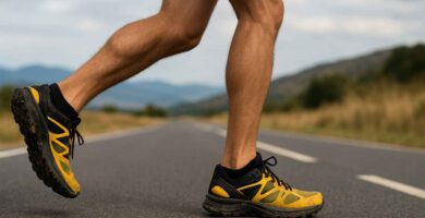 courir sur route avec des chaussures de trail